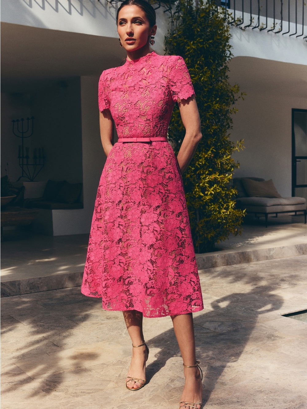 New Nadine Merabi Kate Lace Midi Dress